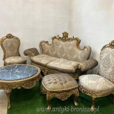 KOMPLET WYPOCZYNKOWY roccoco w brązie