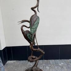 CZAPLE żurawie - FONTANNA Z BRĄZU 215 cm