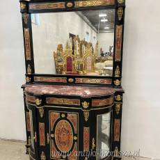 Pałacowa stylowa francuska- konsola lustrem -BOULLE 220 CM