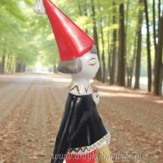 2 Klauny Arlekin Art Deco Hollohaza Węgry wys.21cm