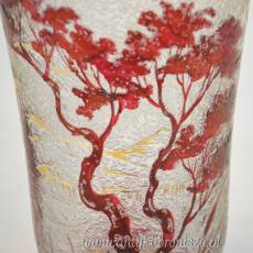 Wazon art deco Adat szkło trawione kwasem Francja lata 20/30te