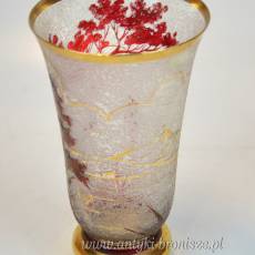 Wazon art deco Adat szkło trawione kwasem Francja lata 20/30te