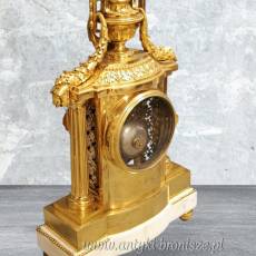 Zegar kominkowy Ludwik XVI brąz złocony