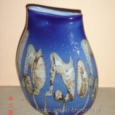 Wazon owalny w przekroju (splaszczony), w kolorze niebieskim - poz. 2781