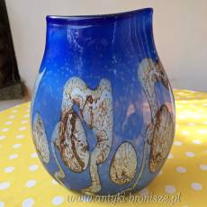 Wazon owalny w przekroju (splaszczony), w kolorze niebieskim - poz. 2781