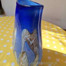 Wazon owalny w przekroju (splaszczony), w kolorze niebieskim - poz. 2781