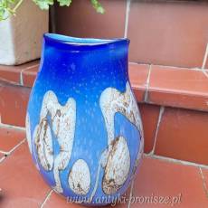 Wazon owalny w przekroju (splaszczony), w kolorze niebieskim - poz. 2781