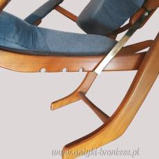 Fotel regulowany Polyconfort, model Poly-X skandynawski styl Francja lata 70te