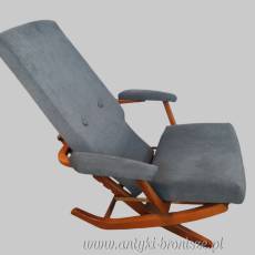 Fotel regulowany Polyconfort, model Poly-X skandynawski styl Francja lata 70te