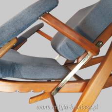 Fotel regulowany Polyconfort, model Poly-X skandynawski styl Francja lata 70te