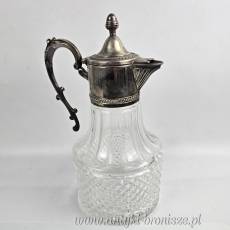 Karafka, dzbanek z platerowanym okuciem Italia lata 50te