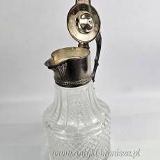 Karafka, dzbanek z platerowanym okuciem Italia lata 50te