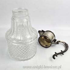 Karafka, dzbanek z platerowanym okuciem Italia lata 50te