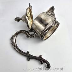 Karafka, dzbanek z platerowanym okuciem Italia lata 50te