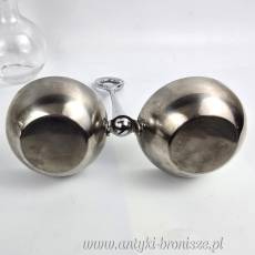 Zestaw na ocet i oliwę w stojaku szkło/ stal WMF design z XXw