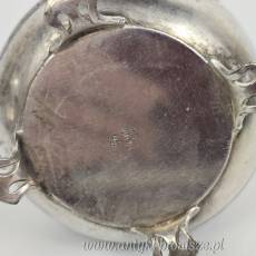 Secesyjny serwis do kawy mlecznik i cukiernica na tacy plater WMF 1900r