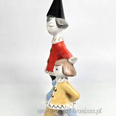 2 Klauny Arlekin Art Deco Hollohaza Węgry wys.21cm
