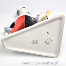 2 Klauny Arlekin Art Deco Hollohaza Węgry wys.21cm