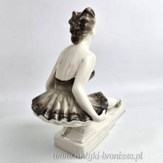 Balerina figurka w stylu Art Deco Oláh Sándor porcelana Węgry 1958r 26/27cm