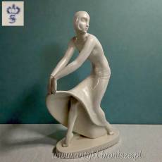 Figura Art Deco "Tänzerin" (Tancerka) Sitzendorfer Porzellanmanufaktur lata 20te