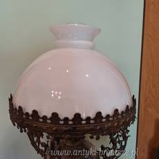 Lampa naftowa Holenderska, z bialym kloszem - poz. 1245
