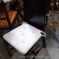 Stol konferencyjny drewniany, czarny oraz 8 krzesel z wysokimi oparciami - poz. 6949