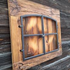 Okno żeliwne dekoracja ścienna.