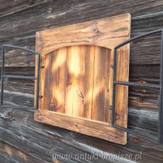 Okno żeliwne dekoracja ścienna.