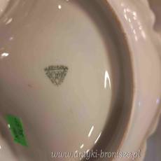 Patera apperitif 3 komory z raczka, malowana w kwiaty porcelana francuska sygn. Limoges - poz. 4575