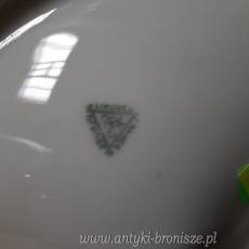 Patera apperitif 3 komory z raczka, malowana w kwiaty porcelana francuska sygn. Limoges - poz. 4575