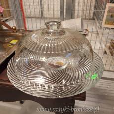 Piekna patera (serownica) z kloszem - H 14cm x dia 32 cm - poz. 6938