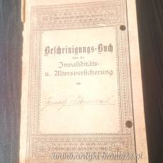Książeczka ubezpieczeniowa Królewiec 1912r język niemiecki