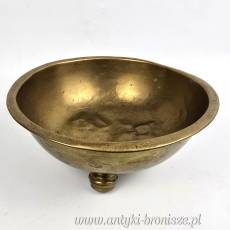 Samowar mosiężny z tacą, płukalnicą i czajniczkiem Rosja XIX/XXw