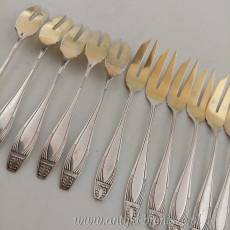 Widelczyki do ciasta 12szt posrebrzane Fraget wzór empire