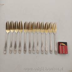 Widelczyki do ciasta 12szt posrebrzane Fraget wzór empire