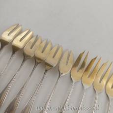 Widelczyki do ciasta 12szt posrebrzane Fraget wzór empire