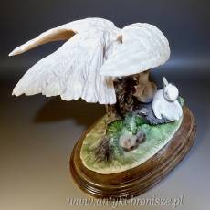 Gołębica karmiąca pisklęta biskwit Díaz Pardo O Castro Hiszpania lata 50/60te