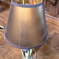 Lampa nocna Art Deco Boch Frères Keramis Belgia lata 30te wys.34cm z abażurem WYPRZEDAŻ