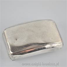 Tabakiera srebro próby 950 sygnatura Głowa Minerwy Francja XIXw 87,5g