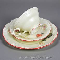 Zestaw śniadaniowy Tiefenfurt Parowa porcelana śląska lata 20/30te