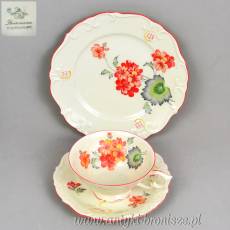 Zestaw śniadaniowy Tiefenfurt Parowa porcelana śląska lata 20/30te