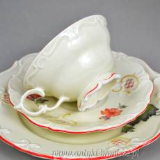 Zestaw śniadaniowy Tiefenfurt Parowa porcelana śląska lata 20/30te