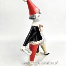 2 Klauny Arlekin Art Deco Hollohaza Węgry wys.21cm