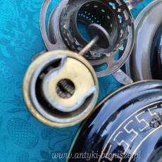 Imponujaca para lamp naftowych (2 szt.) z matowymi abażurami - poz. 6824