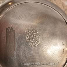 Para pojemnikow z przykrywkami, z posrebrzanej cyny - poz. 4167