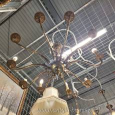 Duzy zyrandol (lampa), klasyczny ( lity metal ) - 10-cio ramienny - poz. 6380