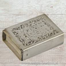 Zabytkowe etui na zapałki srebro próby 925 judaika