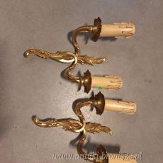 Para kinkietow, 2-ramienne ze zloconego brazu (2 szt.) - poz. 3488