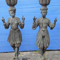 Rzeźba Maurami z brązu, para – Ikona luksusu XX wieku.