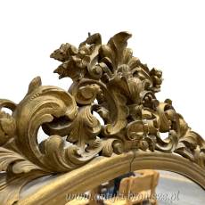 Eleganckie lustro w owalnej ramie z XIX wieku